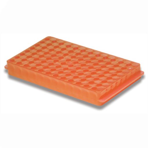 Rack Reversible 1.5/2mL or 0.5/0.7mL 96 Well Orange