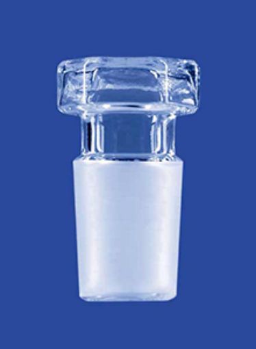 Glass stopper 10/19 flat base