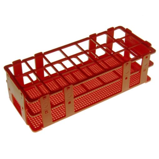 Test Tube Rack Red PP 21x30mm