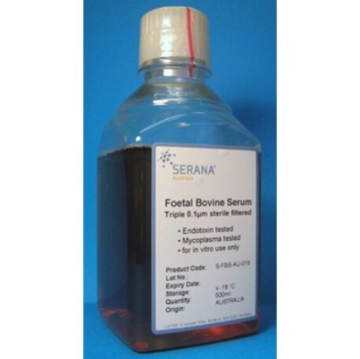 Serana Foetal Bovine Serum, Triple 0.1uM Sterile Filtered, 500ml