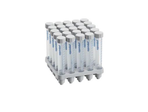 Picture of Eppendorf Conical Tubes 15 mL, sterile, pyrogen-, DNase-, RNase-, and DNA-free, 500 tubes in polypropylene racks (20 racks x 25 tubes)