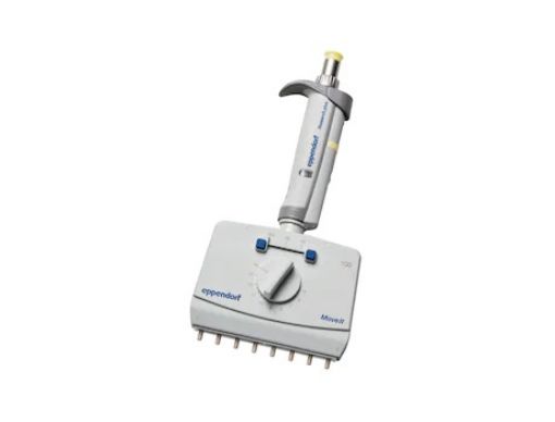 Picture of Eppendorf Research® plus Move It®, adjustable cone distance, 8-channel, 5 – 100 µL, light yellow