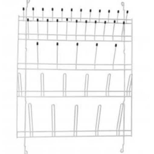 Picture of Rack, Draining/Drying, 39 Points, 790x580mm Coated Wire Wall Mount