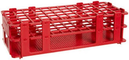 Picture of Rack, Test Tube, Polyprop, 60x16mm Tubes - 5x12 Rows Red