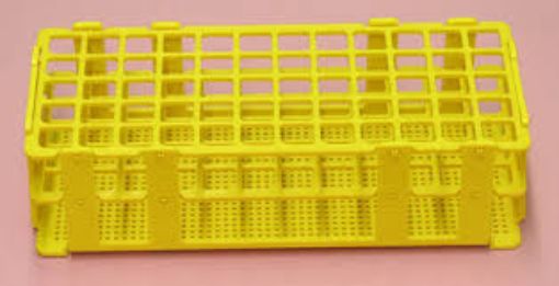 Picture of Rack, Test Tube, Polyprop, 60x16mm Tubes - 5x12 Rows Yellow