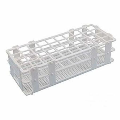 Picture of Rack, Test Tube, Polyprop, 40x20mm Tubes - 4x10 Rows White