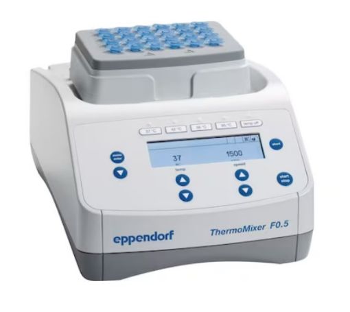 Picture of Eppendorf ThermoMixer® F0.5, with thermoblock for 24 reaction vessels 0.5 mL, 200 – 240 V/50 – 60 Hz (AU)