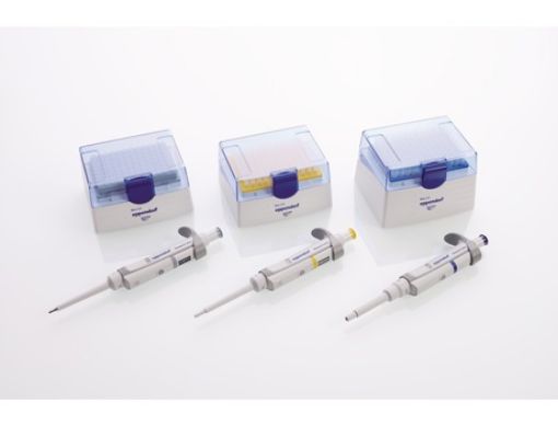 Picture of Eppendorf Research® plus 3-pack, option 1, 0.5-10 µL/10-100 µL/100-1000 µL, incl. epT.I.P.S.® boxes (previously 3120000909)