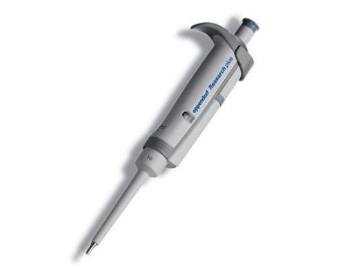 Picture of Eppendorf Research® plus, 1-channel, fixed, 10 µL, medium gray (previously 3121000015)