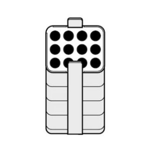 Picture of Adapter, for 12 round-bottom tubes 7 – 17 mL, for 250 mL rectangular bucket in Rotor A-4-62, 2 pcs.