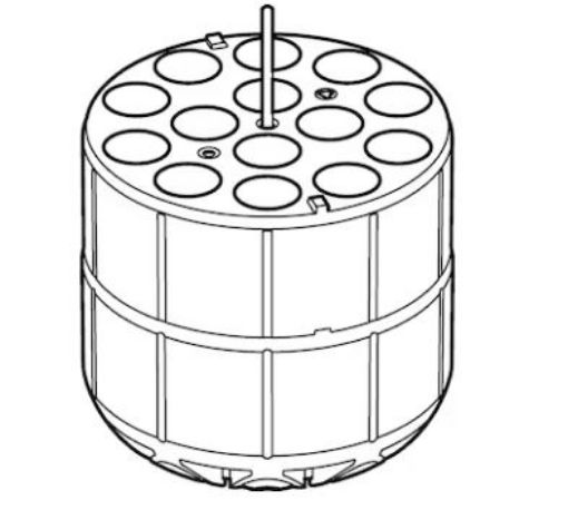 Picture of Adapter, for 14 Eppendorf Tubes® 5.0 mL and 15 mL conical tubes, for Rotor S-4-104, Rotor S-4x1000 round buckets and Rotor S-4x750, 2 pcs.