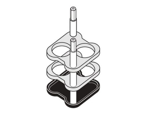 Picture of Adapter, for 2 round-bottom tubes 25 mL, for 90 mL rectangular bucket in Rotor A-4-38, 25 mm × 100 mm, 2 pcs.