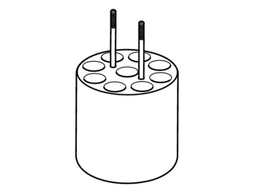 Picture of Adapters for Rotors, for 9 FACS round tubes 5 mL, for Rotor FA-6x250, 2 pcs.