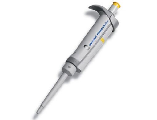 Picture of Eppendorf Research® plus, 1-channel, fixed, 50 µL, yellow.