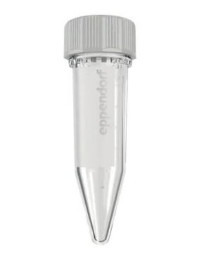 Picture of Eppendorf Tubes® 5.0 mL with screw cap, 5.0 mL, sterile, pyrogen-, DNase-, RNase-, human and bacterial DNA-free, colorless, 200 tubes (2 bags × 100 tubes)