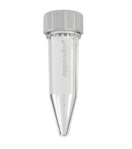 Picture of Eppendorf Tubes® 5.0 mL with screw cap, starter pack, 5.0 mL, 400 tubes (2 packages with 2 bags of 100 each), 2 racks (with 12 locations each), white, 8 universal adapters for rotors with bore holes for 15 mL conical tubes, PCR clean, colorless