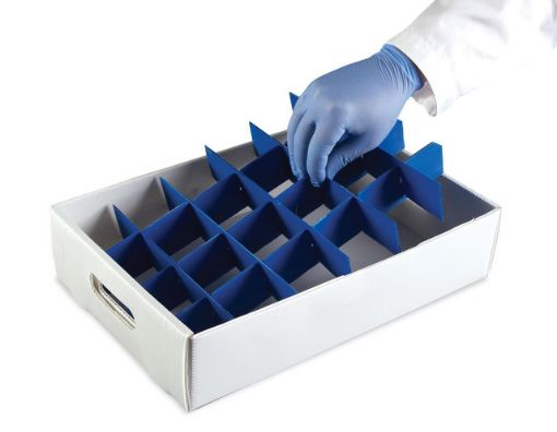 Picture of Sample Storage Tray, 24 Well corrugated PP with dividers, pk/10