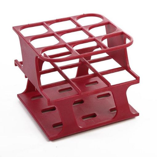 Picture of OneRack Tube Rack, Half size, POM 30mm 9 place Magenta, pack 8