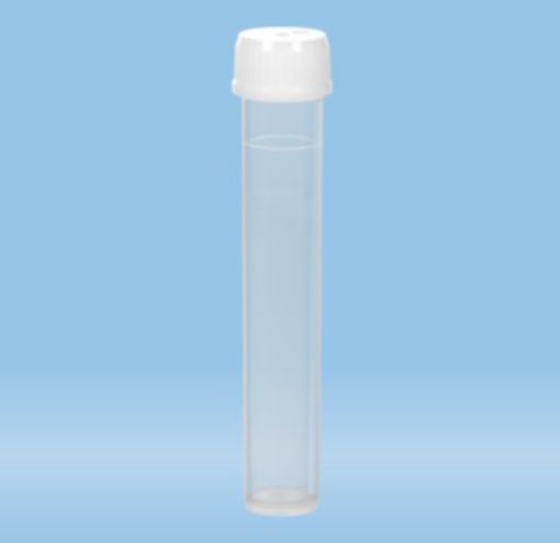 Picture of 10ml Tube, flat base, natural screw cap, assembled, 1000 per Carton