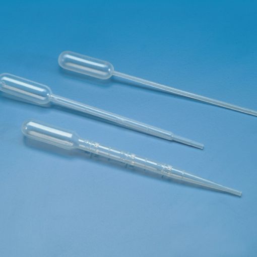 Picture of Pasteur Pipette PE Sterile, ind. wrapped, no graduations, 150mm long, 3.5mL