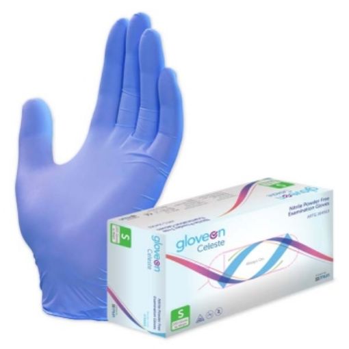 Picture of Nitrile Gloves Small Celeste Std Cuff Box 200