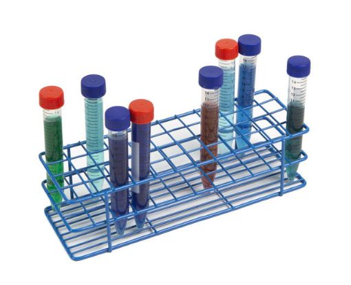 Picture of Heathrow 108 place wire coated test tube rack 13-16mm tubes