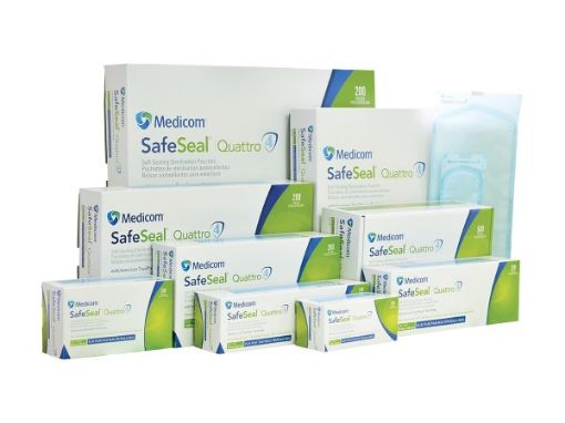 Picture of SafeSeal Quattro Pouch 89 x 229mm, carton 6 boxes x 200 pcs