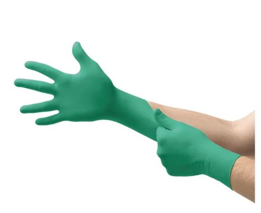 Picture of Ansell Touch N Tuff Green Nitrile Glove Medium, box 100