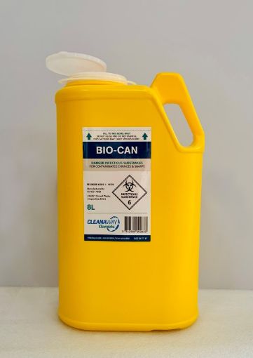 Picture of 8L push cap Sharps Container, 15 per Carton